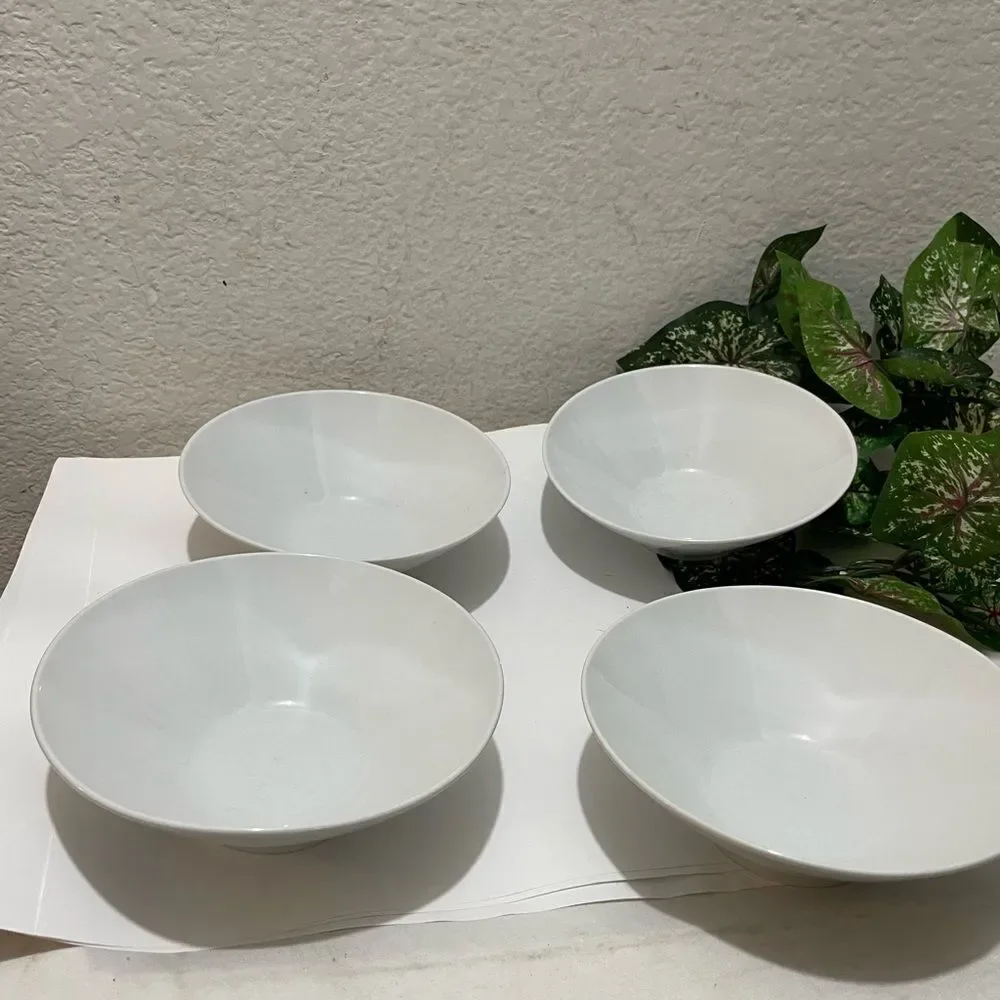 IKEA WHITE 21986 set of 4 Cereal Bowls 6 5/8